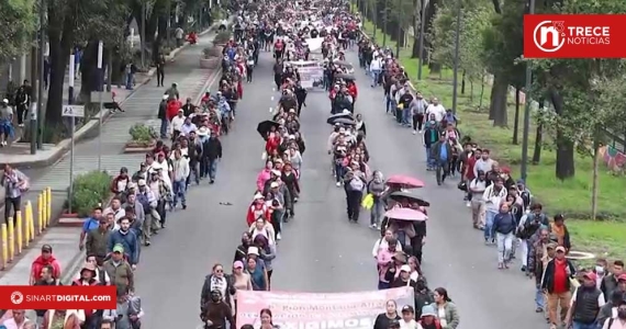 Miles de manifestantes bloquean acceso al mundialista estadio Azteca de México