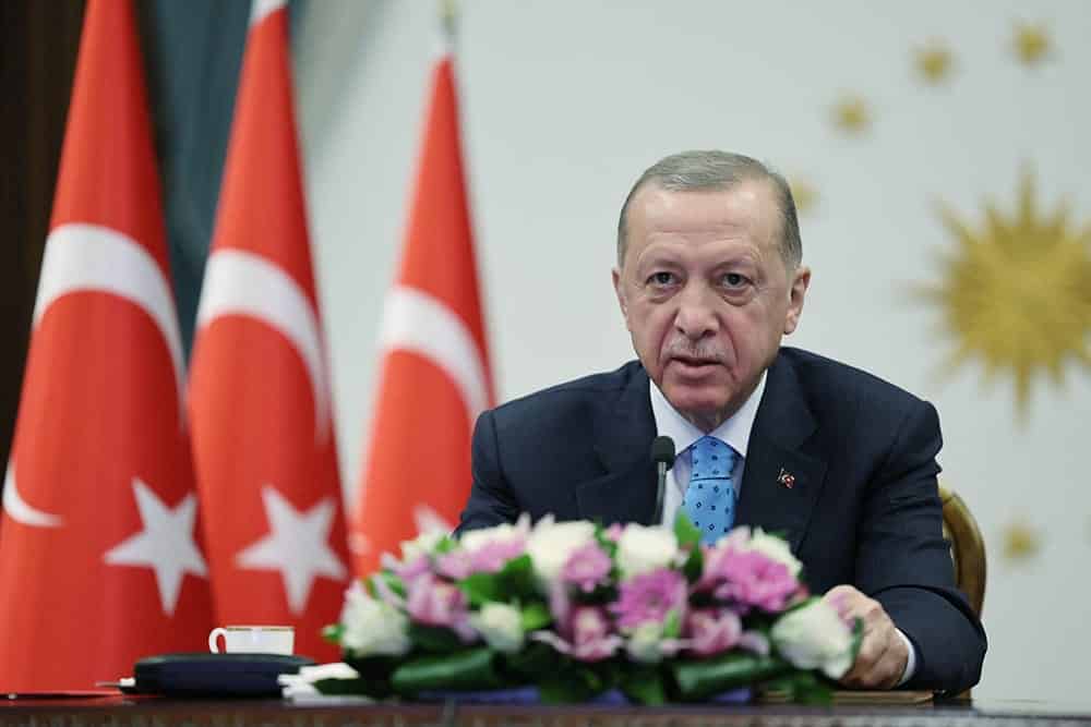 ￼Erdogan reaparece con un discurso por videoconferencia tras suspender sus actos por una enfermedad