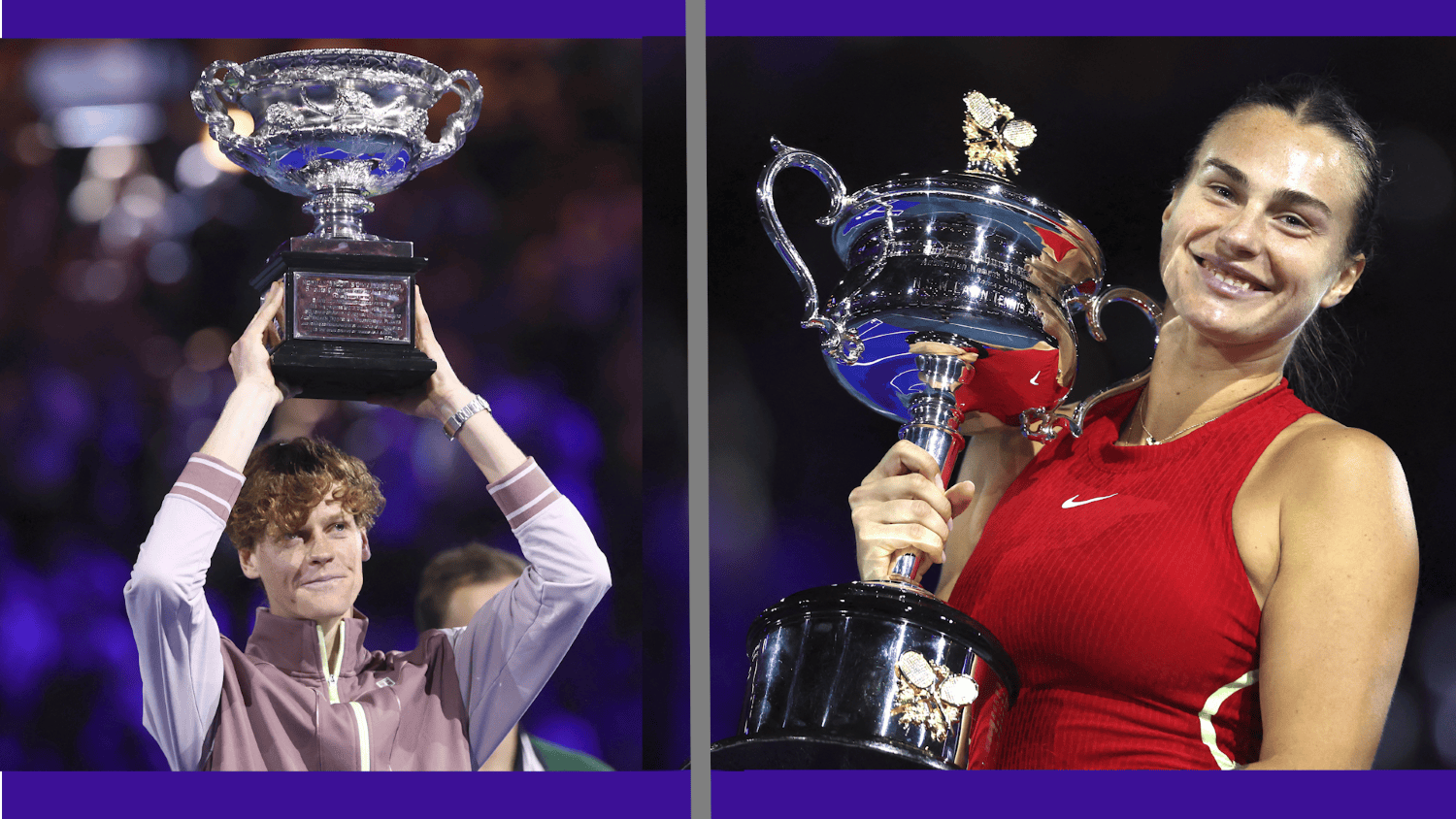 Sinner y Sabalenka los campeones del Abierto de Australia