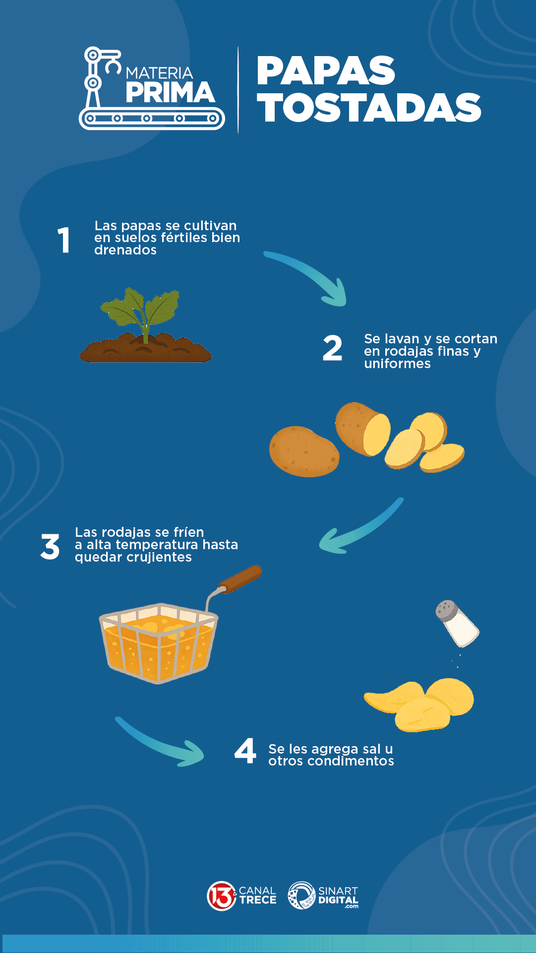 Producción de Papas Tostadas