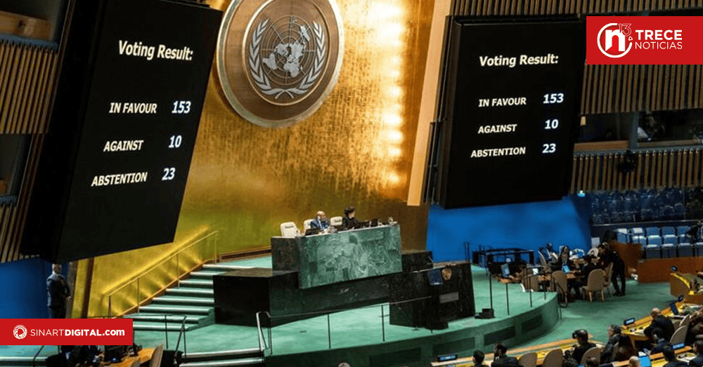 Asamblea General de la ONU pide un cese el fuego inmediato e incondicional en Gaza