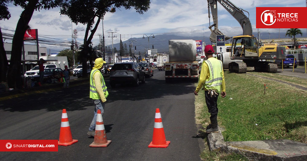 Obras viales en La Uruca y Barreal podrían generar atrasos en el tránsito durante el inicio de clases