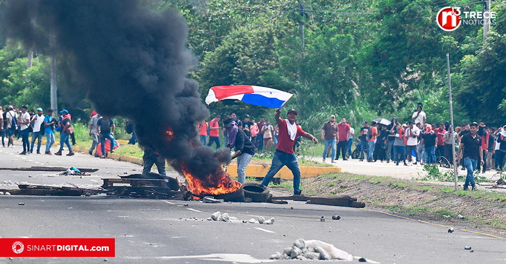 Bloqueos y protestas en Panamá por contrato con mina canadiense