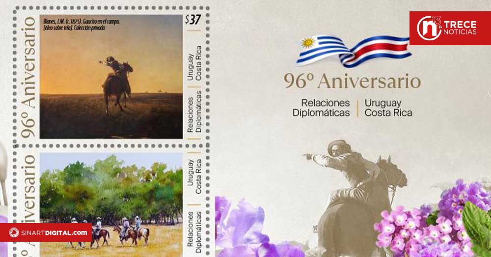 Lanzan postal conmemorativa por 96 años de relaciones diplomáticas entre Costa Rica y Uruguay