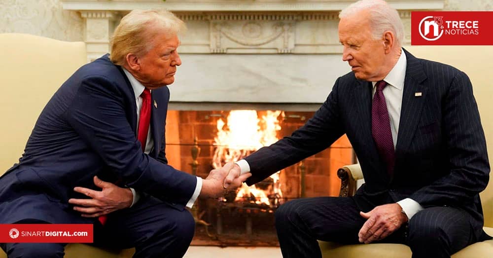 Trump vuelve triunfante a la Casa Blanca para reunirse con Biden