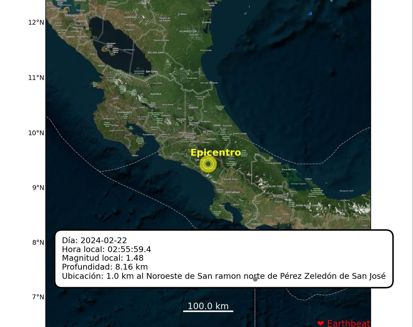 Pérez Zeledón registra casi el 40% de los temblores registrados en febrero