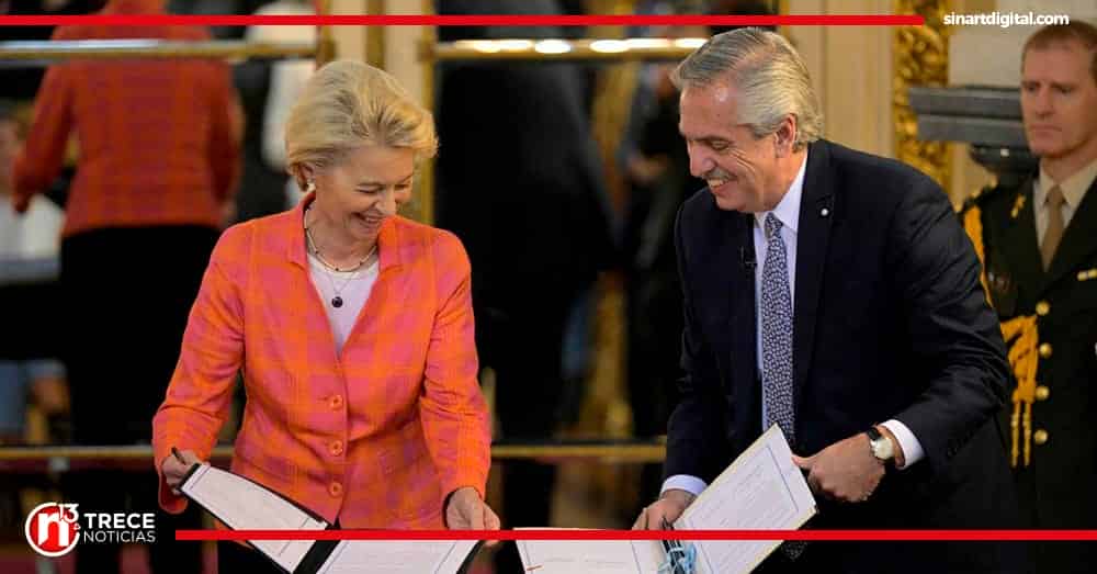 Presidenta de UE visita Argentina para avanzar tratado con Mercosur