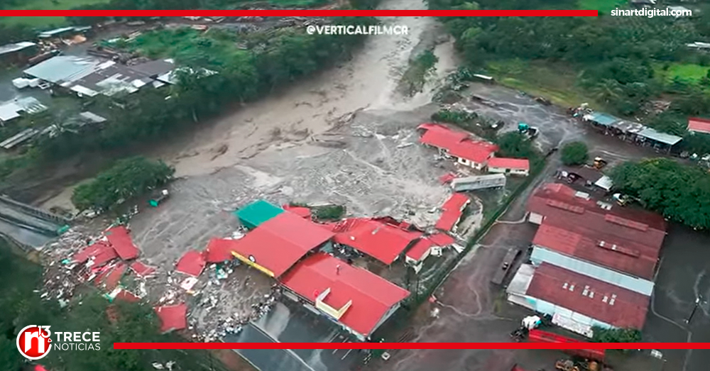 Video Aéreo Río Aguas Zarcas 23 de julio 2023