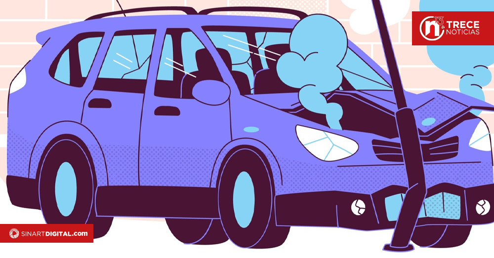 Chocar contra un poste o pared también es un accidente de tránsito