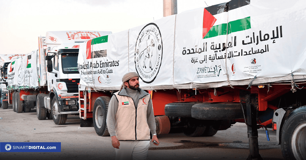 Desde Emiratos Árabes Unidos llegan 40 mil toneladas de ayuda humanitaria A Franja de Gaza.  
