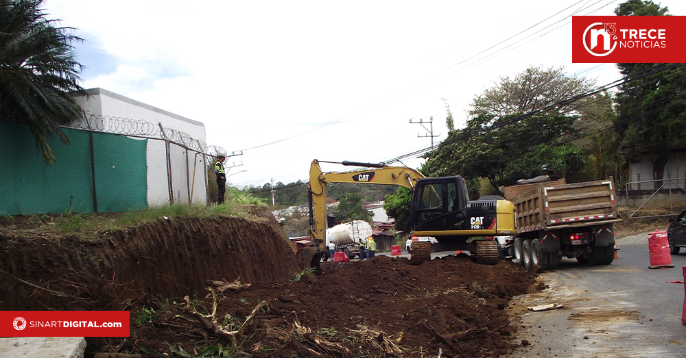 Obra pública: MOPT trabaja en ampliación de rutas en Barreal de Heredia