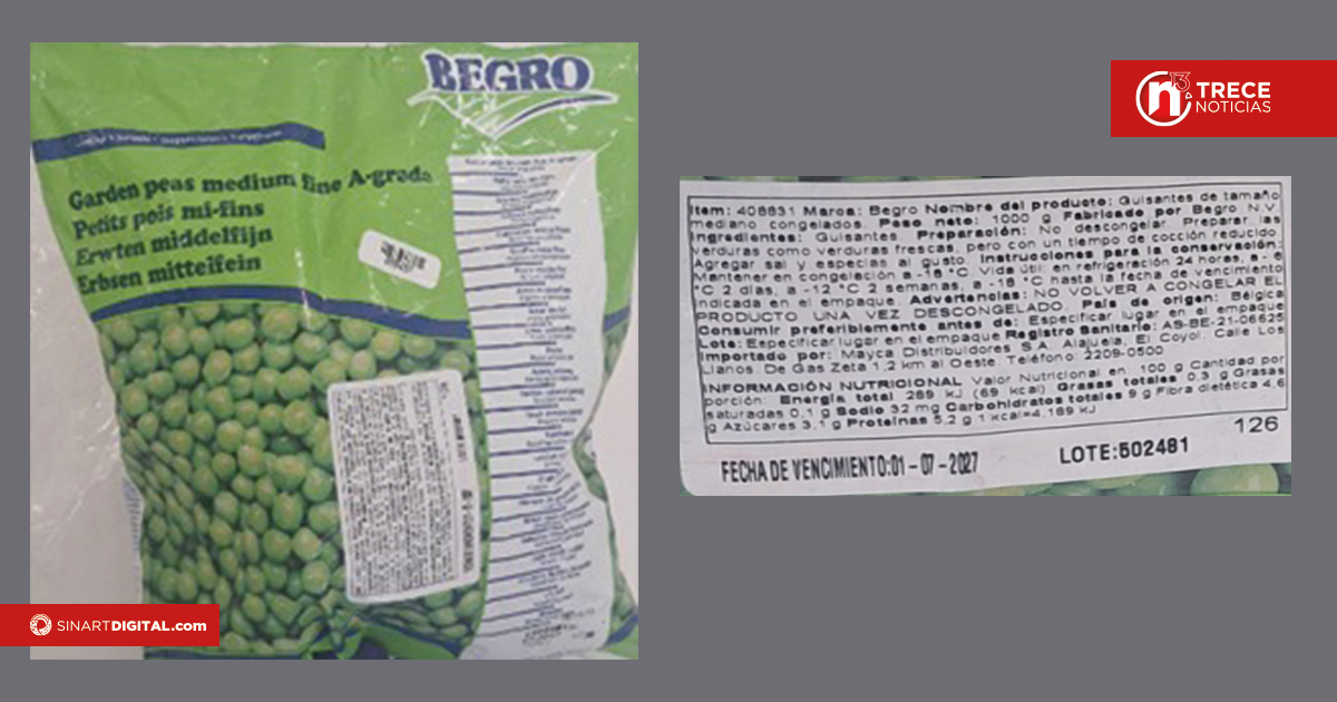 Alerta sanitaria por guisantes contaminados 