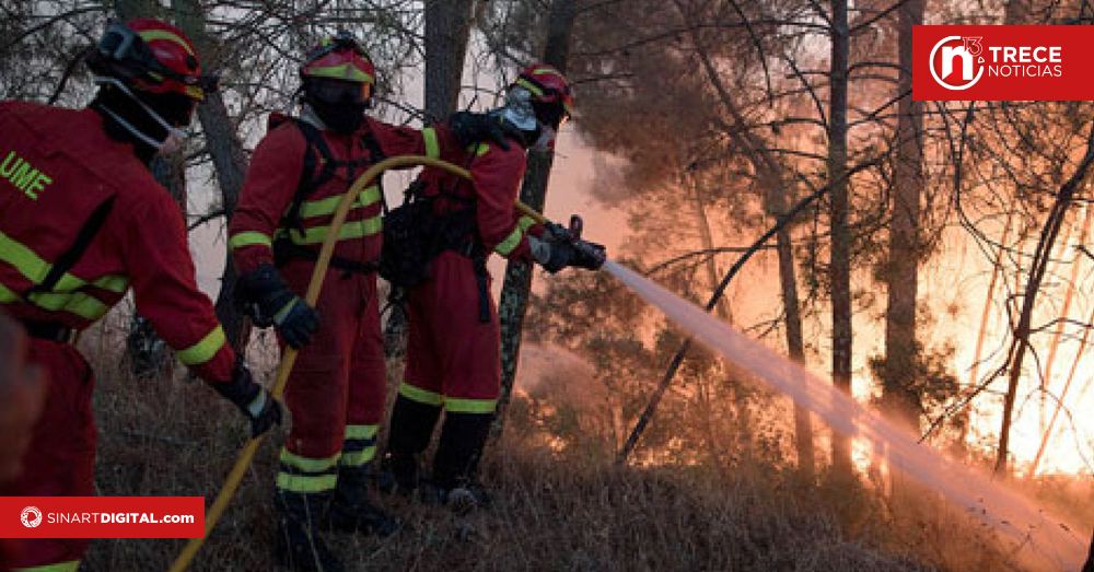 Muere un bombero durante los trabajos de extinción de un incendio en el noreste de España