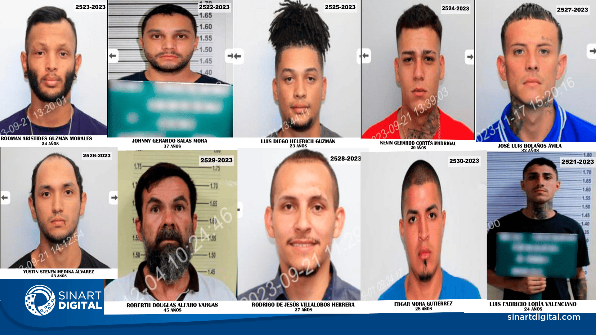  10 hombres buscados por robo de vehículos