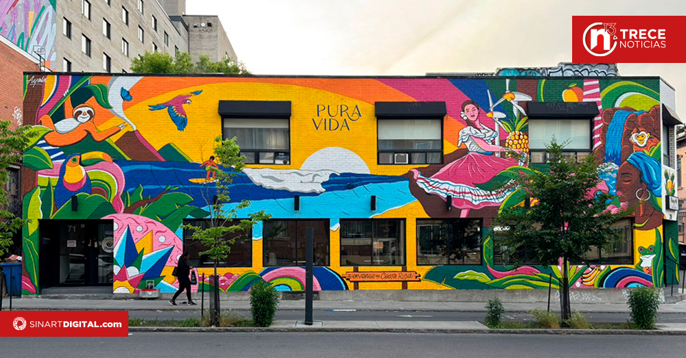 Mural tico causa sensación en Montreal 