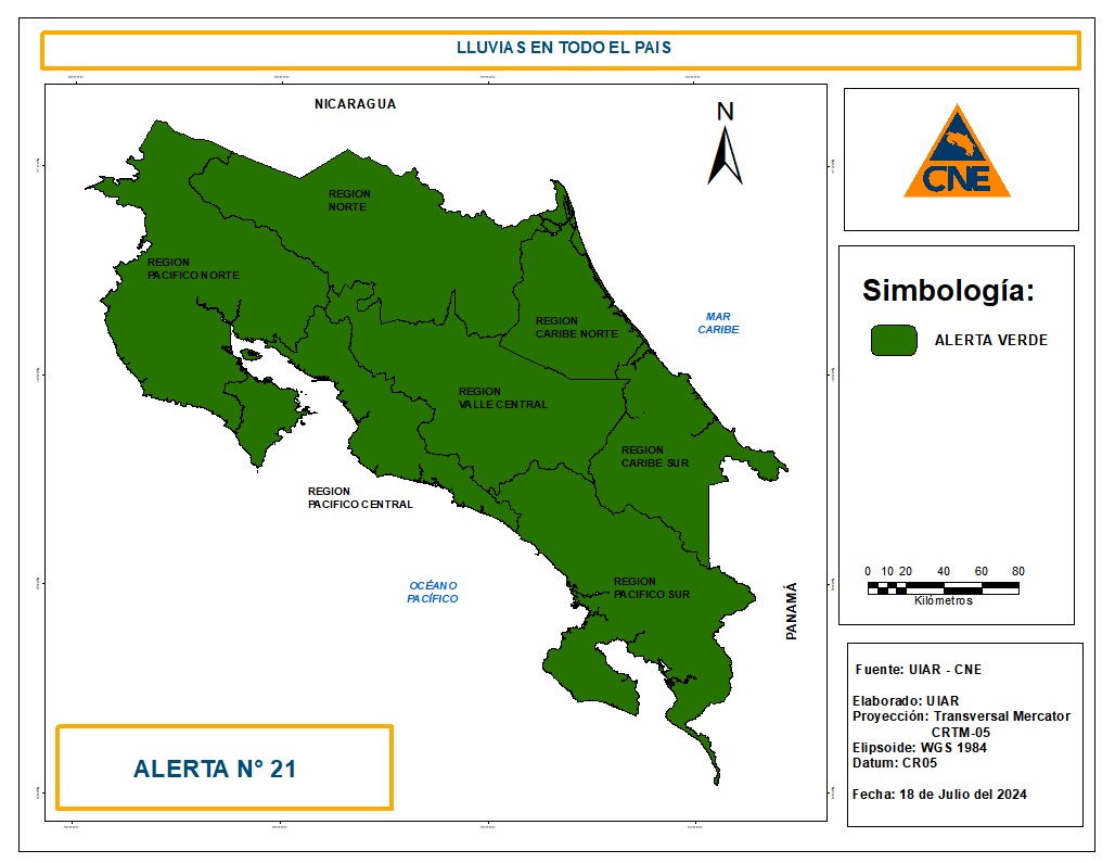 País se mantiene bajo alerta verde por lluvias