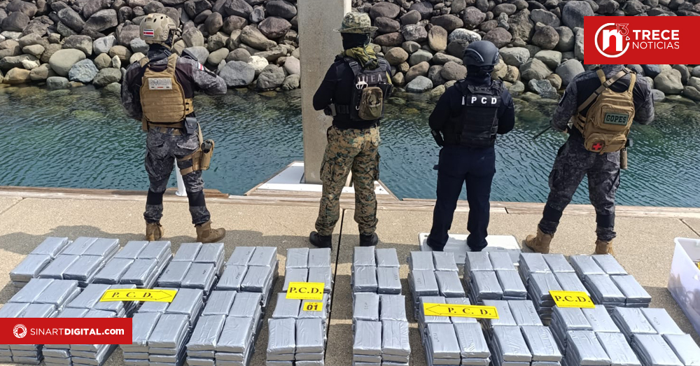 Autoridades incautan 840 kilogramos de cocaína en aguas del Pacífico costarricense