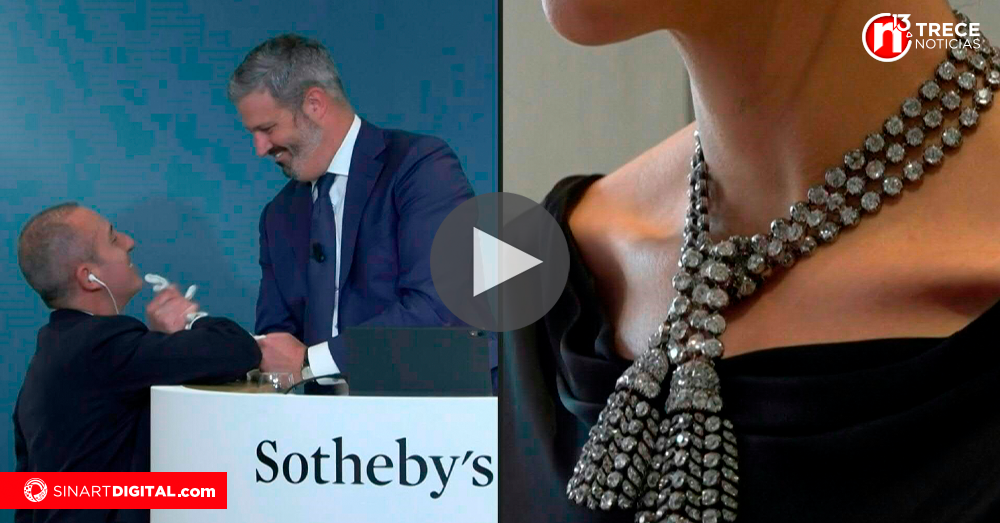 Un misterioso collar de diamantes subastado por 4,8 millones de dólares en Ginebra