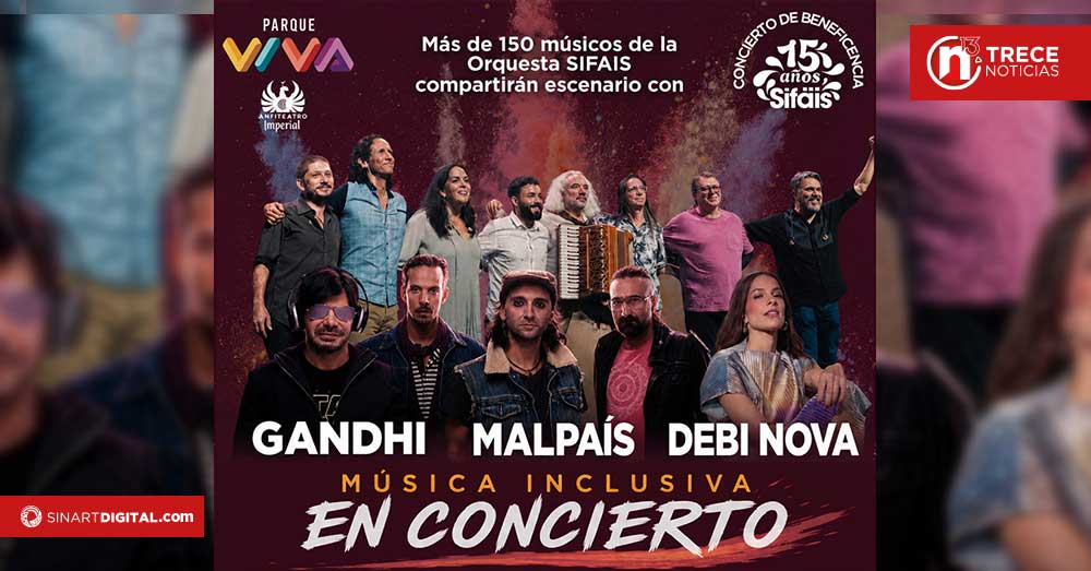 Concierto a beneficio de Fundación SIFAIS será en Parque Viva