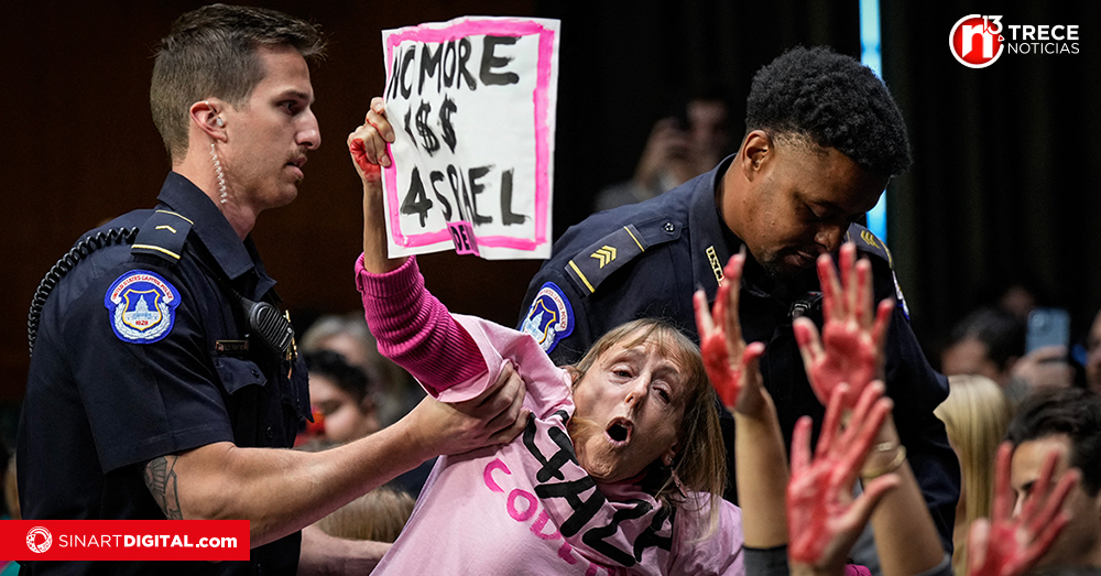 “Salven a los niños de Gaza”, gritan los manifestantes en Congreso de EEUU 