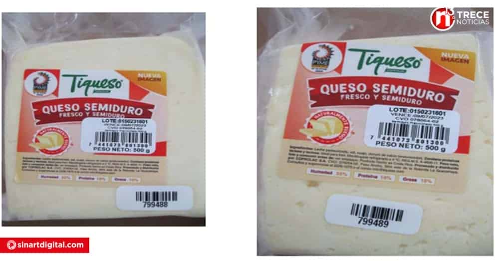 Ministerio de salud detecta contaminación bacteriana en quesos de marcas nacionales