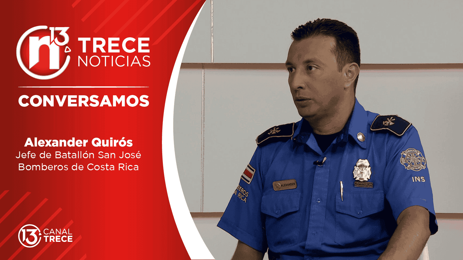Conversamos con Alexander Quirós, jefe de Batallón de San José Bomberos de Costa Rica. 