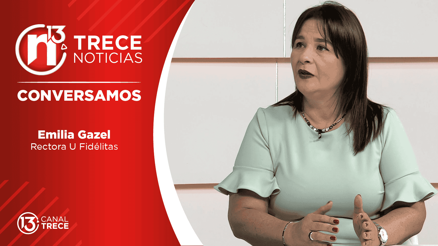 Conversamos con Emilia Gazel, Rectora de la U Fidélitas. 