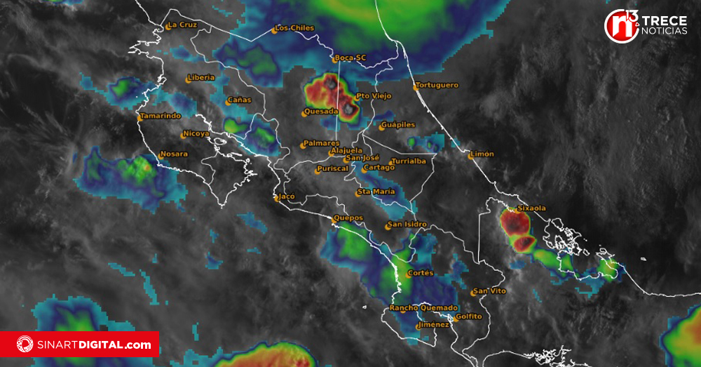 Depresión tropical en el Caribe aumenta lluvias para el Pacífico y Valle Central
