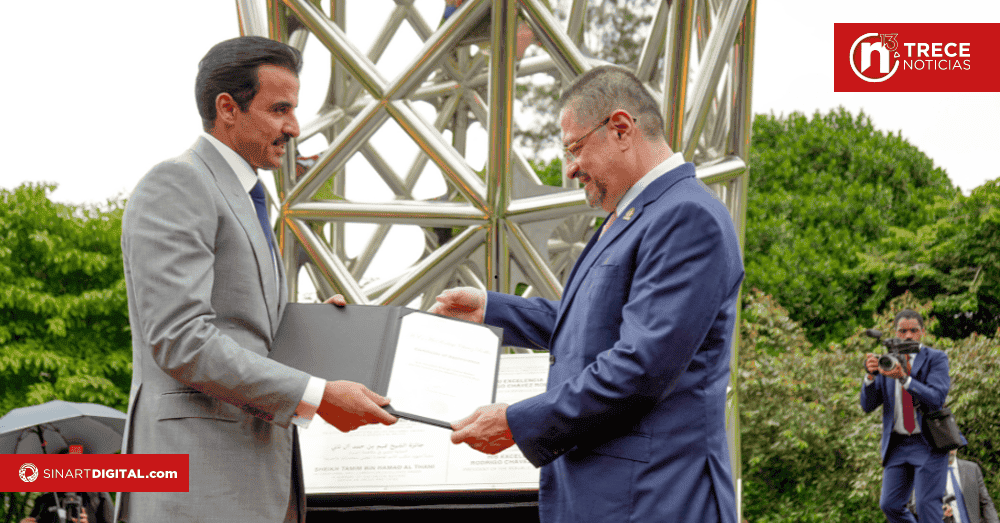 Costa Rica asegura compromisos de inversión catarí en infraestructura, turismo y salud tras reunión entre Chaves y el Emir de Catar*