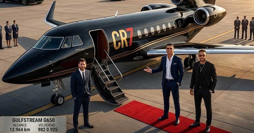 ¿Quién tiene el avión privado más caro entre Cristiano, Neymar y Messi?