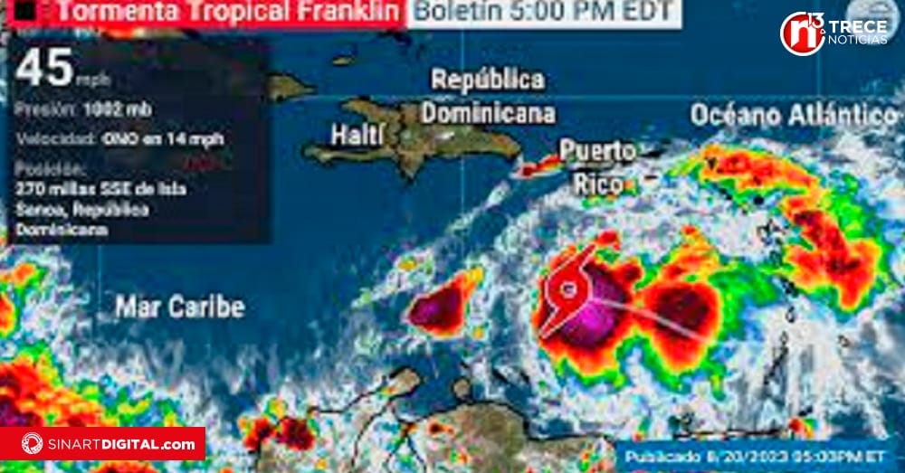 Haití y República Dominicana prevén inundaciones por tormenta tropical Franklin