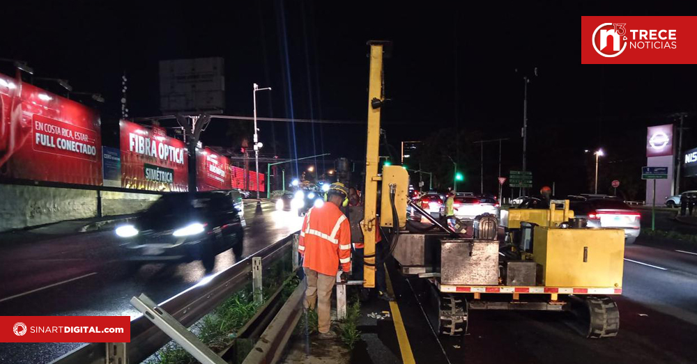 Avanza reemplazo de barandas en tramo entre La Sabana y Juan Pablo II