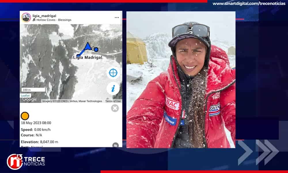 Tica Ligia Madrigal está a tan solo 800 metros de llegar a la cima del Monte Everest