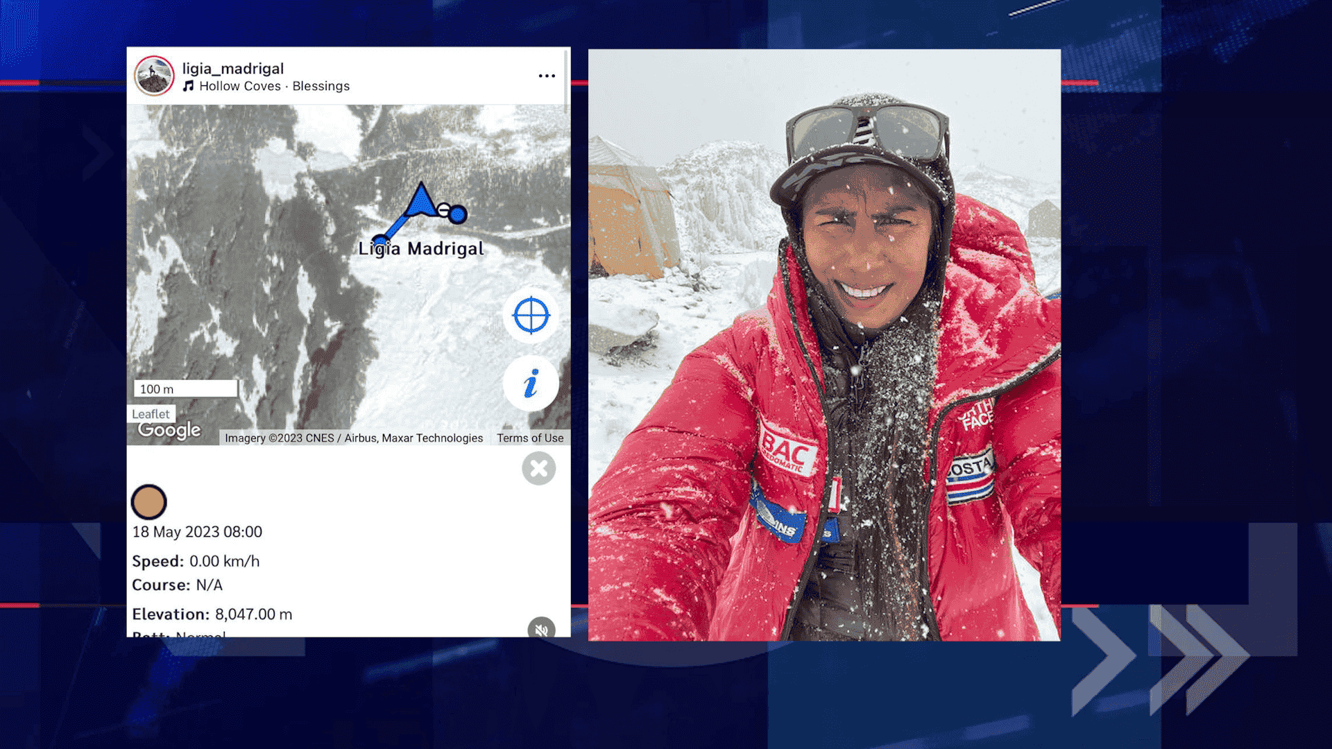 Tica Ligia Madrigal está a tan solo 800 metros de llegar a la cima del Monte Everest