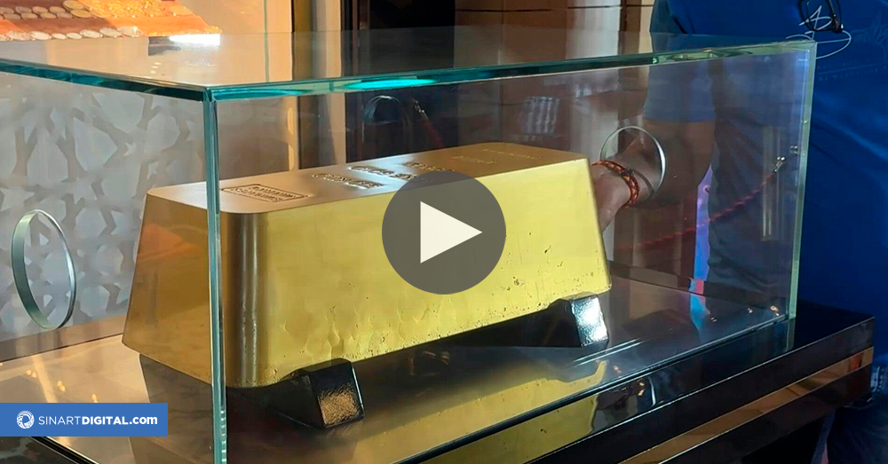 Presentan el lingote de oro más grande del mundo