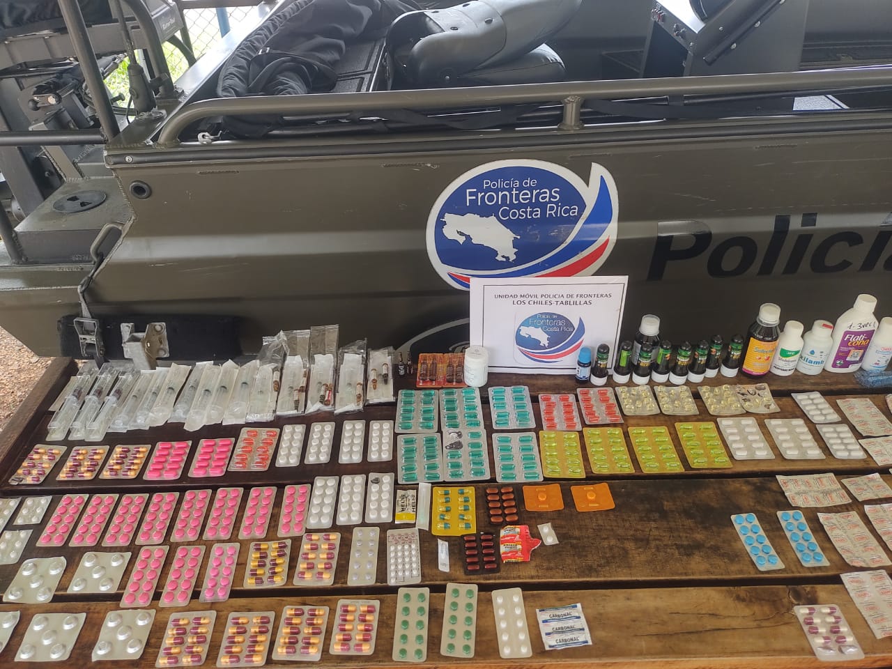 Policía de Fronteras decomisó dos mil medicamentos contrabandeados en la Cruz y los Chiles 