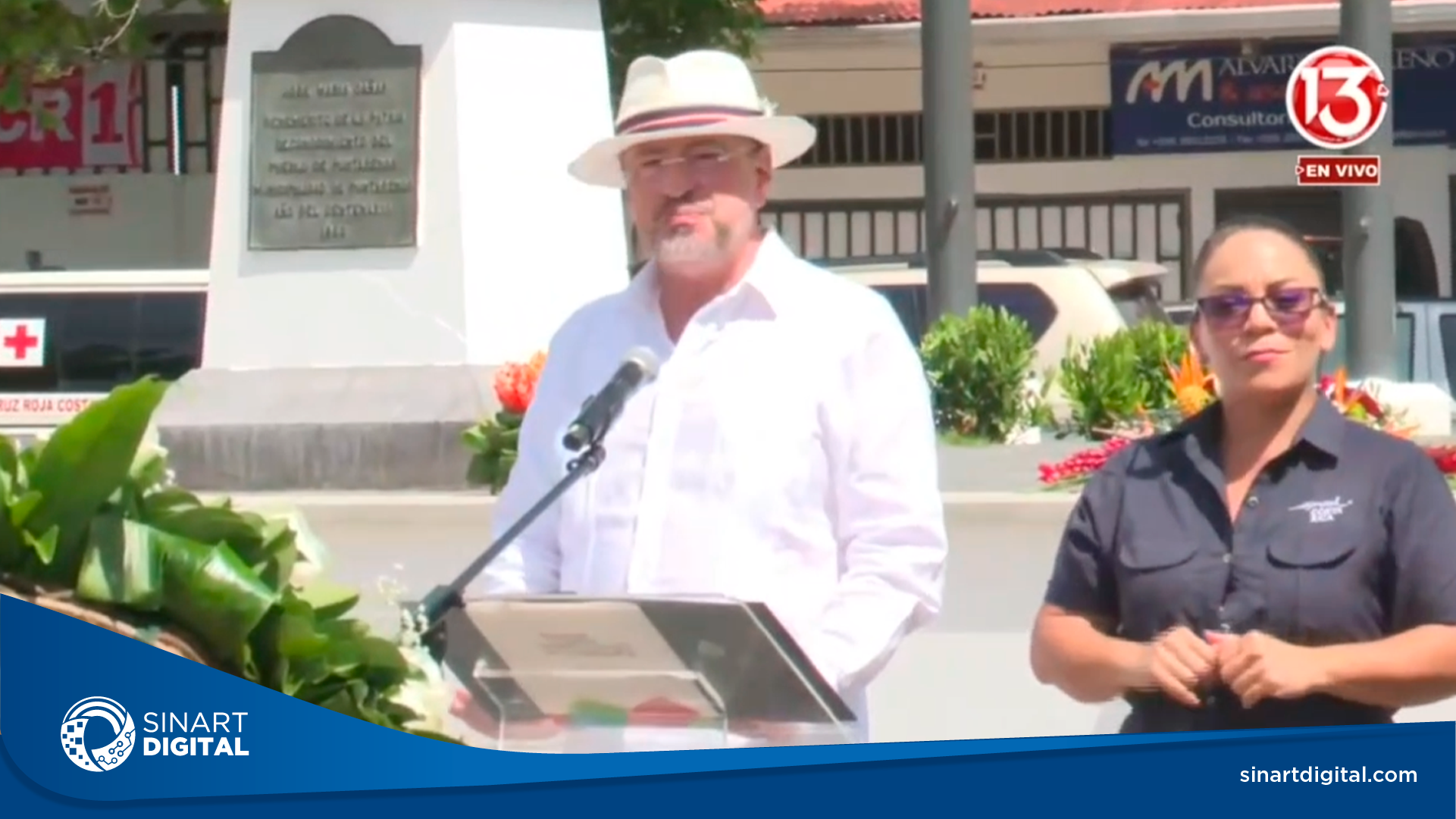 Video | Colocación de ofrenda a monumento Mora y Cañas. 