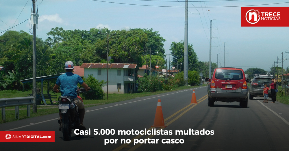 Casi 5.000 motociclistas multados por no portar casco