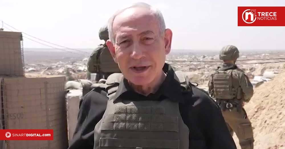 "No nos retiraremos", dice Netanyahu durante una visita a Gaza
