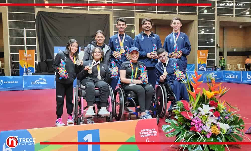 Selección de Para Tenis de Mesa logró seis medallas en los juegos Para Panamericanos Juveniles en Bogotá