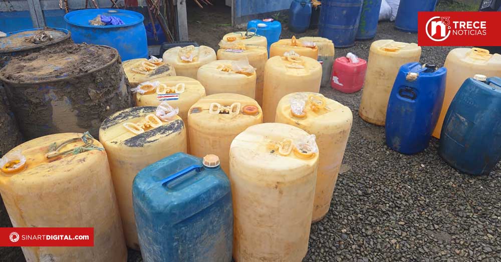 Hallan 8.994 litros de combustible durante allanamiento por homicidio en Limón