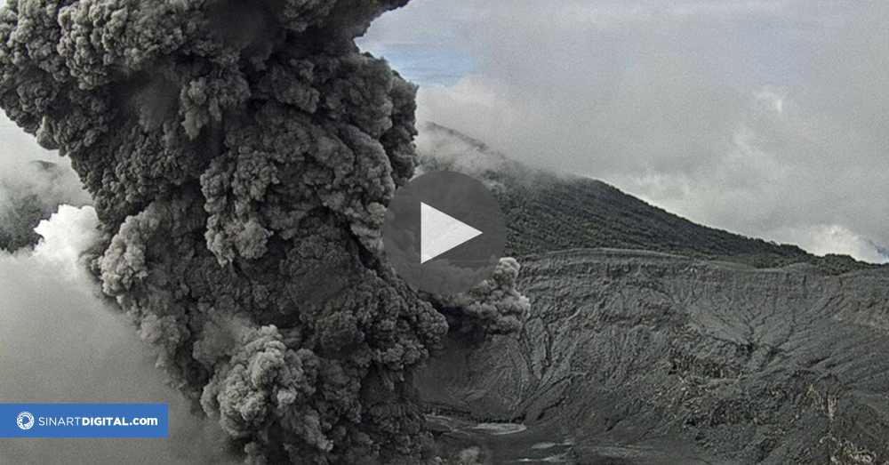 Así se vio la erupción del vólcan Poás este 21 de Abril