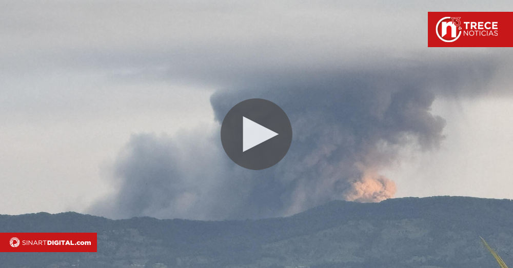 Video capta  la erupción de esta mañana en el Volcán Poás, 