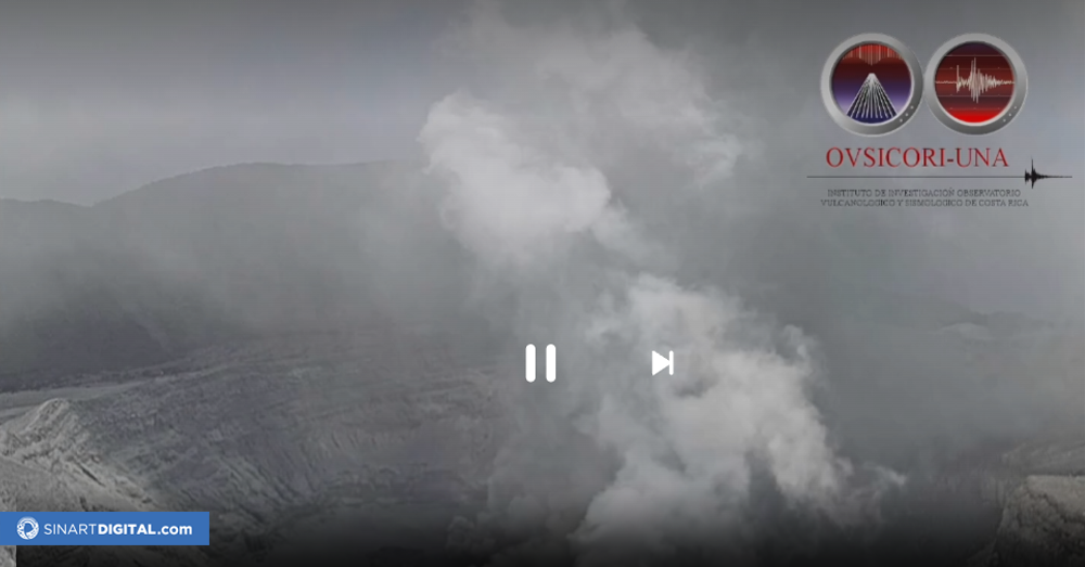 VIDEO | Así se comportó este martes el Volcán Poas