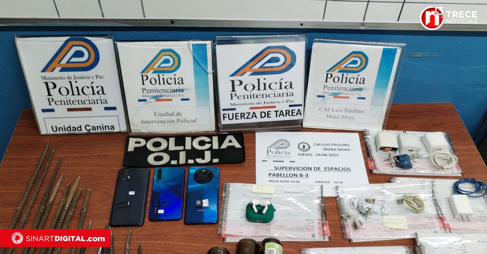 Policía Penitenciaria interviene 24 puntos para decomisar drogas y celulares