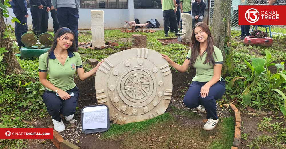 Liceo de Curridabat en San José cuenta con un museo a cielo abierto de arte precolombino