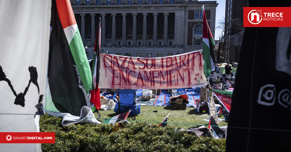 Unos 30 detenidos en protesta propalestina en universidad de EEUU