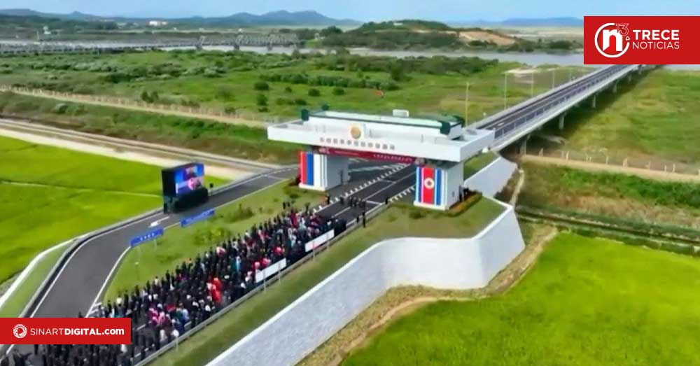 Rusia y Corea del Norte inauguran el primer puente de carretera que cruza la frontera