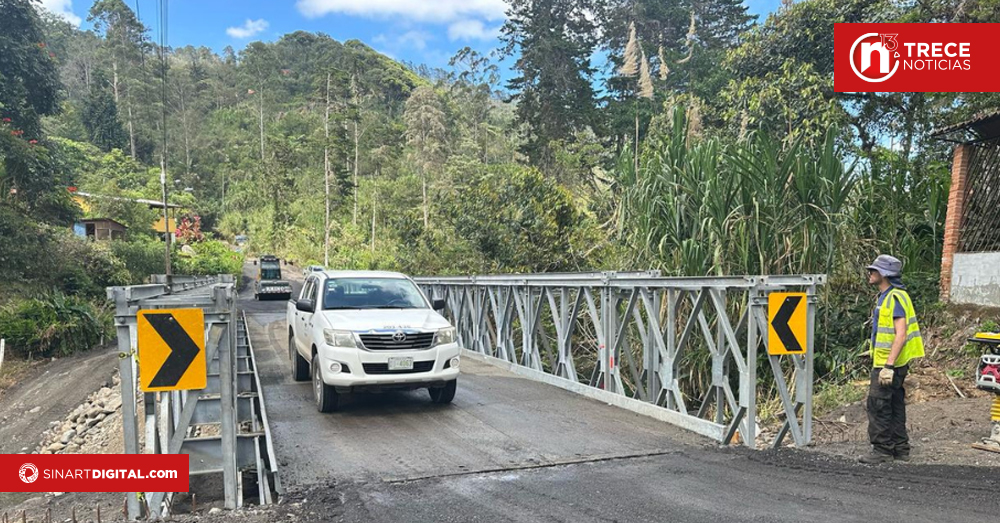 Puente modular en Agua Caliente de Cartago entra en servicio tras semanas de espera