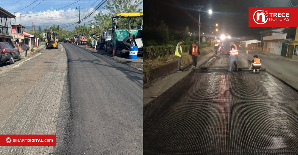 Trabajos en ruta 415 de Turrialba finalizarán en abril; avance alcanza el 62%